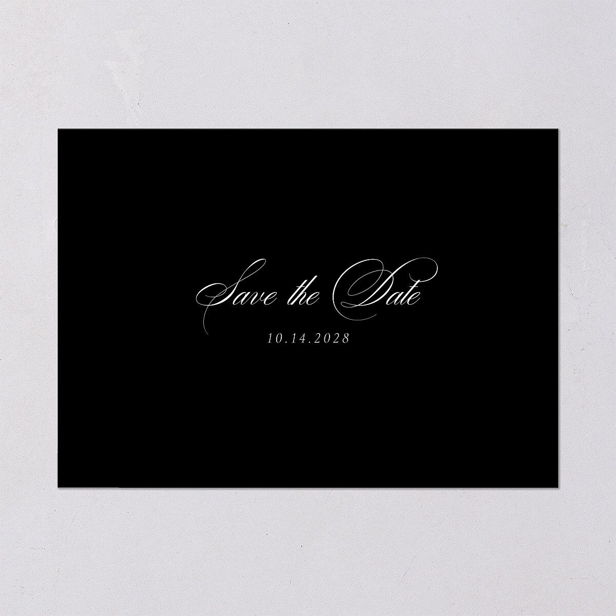 Lasting Frame Save the Date Cards Pure White Signature smooth Blank No Standard