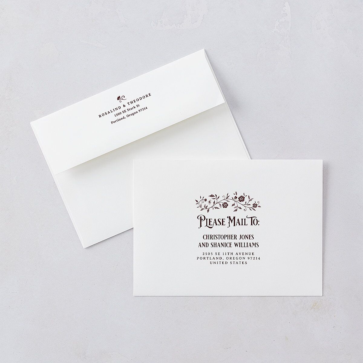 Vintage Storybook Wedding Invitations Merlot Signature Blank No Standard