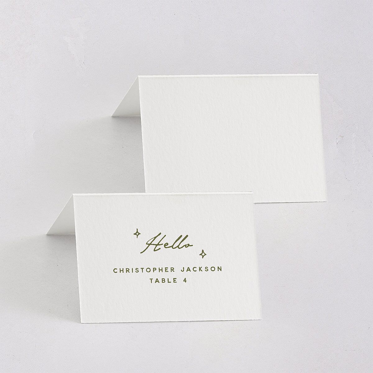 Hand Drawn Cake Place Cards Dark Camo Signature
