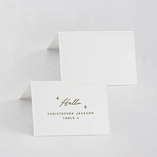 Hand Drawn Cake Place Cards Dark Camo Signature