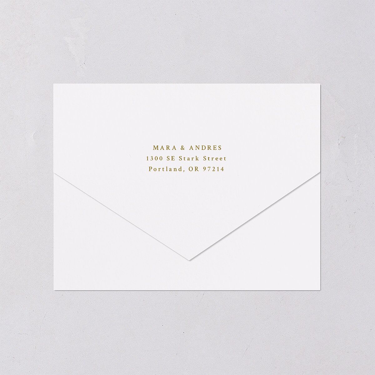 Antique Botanical Garland All-in-One Wedding Invitations Champagne Signature Light Both Recipient and Return Addresses No