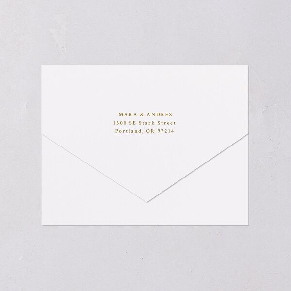 Antique Botanical Garland All-in-One Wedding Invitations Champagne Signature Light Both Recipient and Return Addresses No