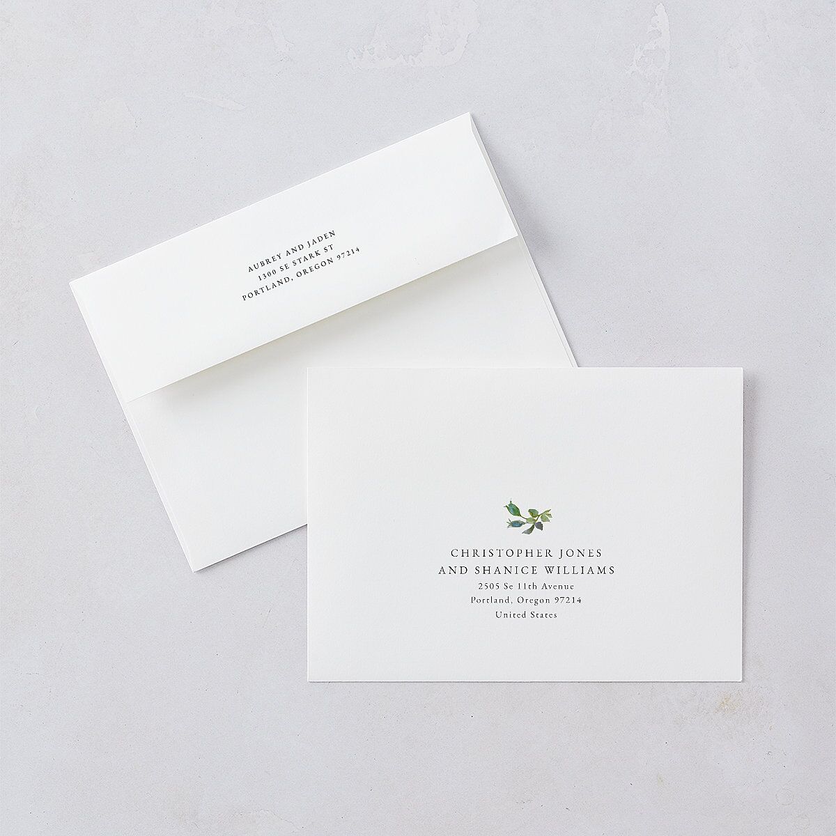 Minimal Floral Wedding Invitations Ocean Signature Blank No Standard