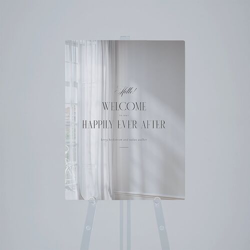 Cosmopolitan Mirrored Acrylic Welcome Sign Medium Champagne Mirrored Acrylic M Welcome Standard