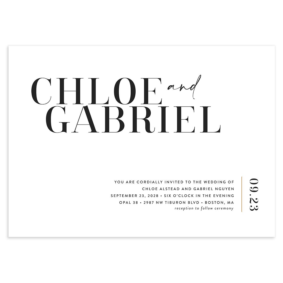 Minimal Chic Wedding Invitations