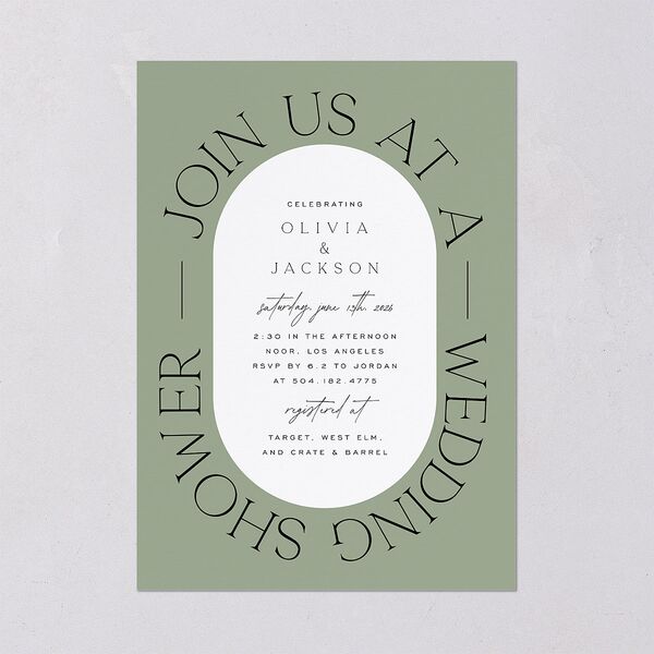 Love Is Patient Bridal Shower Invitations Thyme Signature Blank Standard