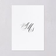 Classic Black Tie Save The Date Cards Pure White Signature smooth Blank No Standard