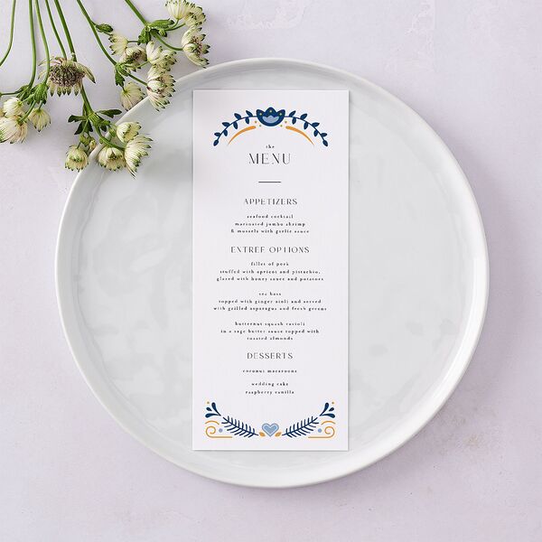 Nordic Folk Menus Butterscotch Signature