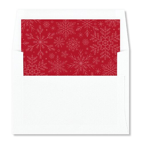 Snowflake Window Envelope Liners Dark Berry Standard