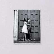 Ampersand Flourish Save the Date Petite Cards Snow Signature smooth Blank No