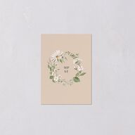 Whimsical Wildflower Garden QR Code RSVP Cards Linen Signature Standard