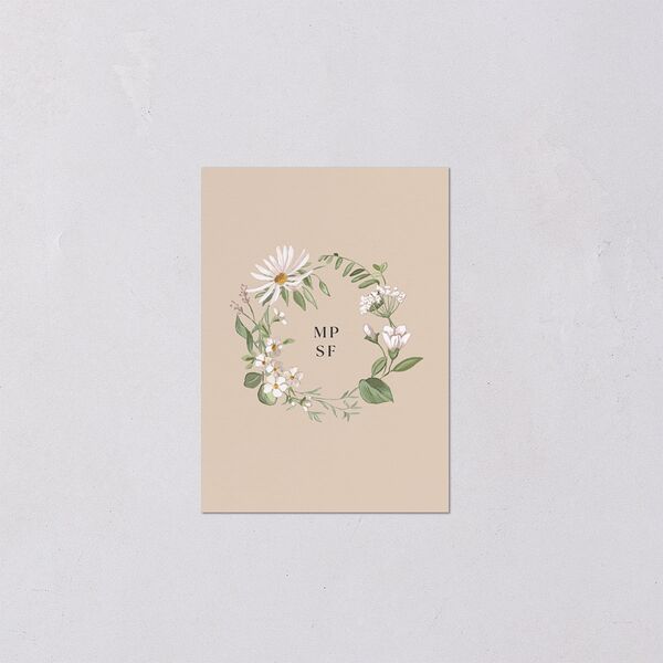 Whimsical Wildflower Garden QR Code RSVP Cards Linen Signature Standard