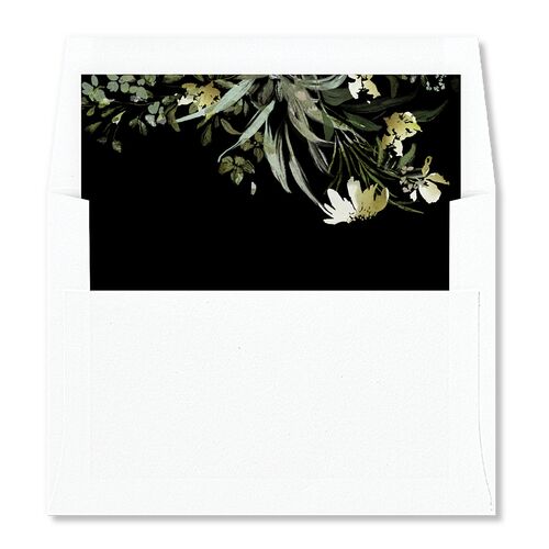 Gilded Greenery Standard Envelope Liners Licorice Standard