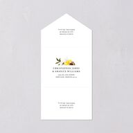 Pressed Flowers All-in-One Wedding Invitations Sunflower Signature Light Both Recipient and Return Addresses No