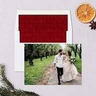Three Wishes Holiday Cards Gold Ruby Signature Blank Standard Landscape