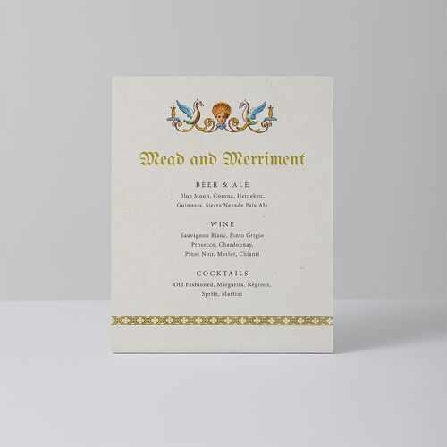 Medieval Renaissance Bar Bended Tabletop Sign X-small Moss Standard Plastic XS Tabletop Bar