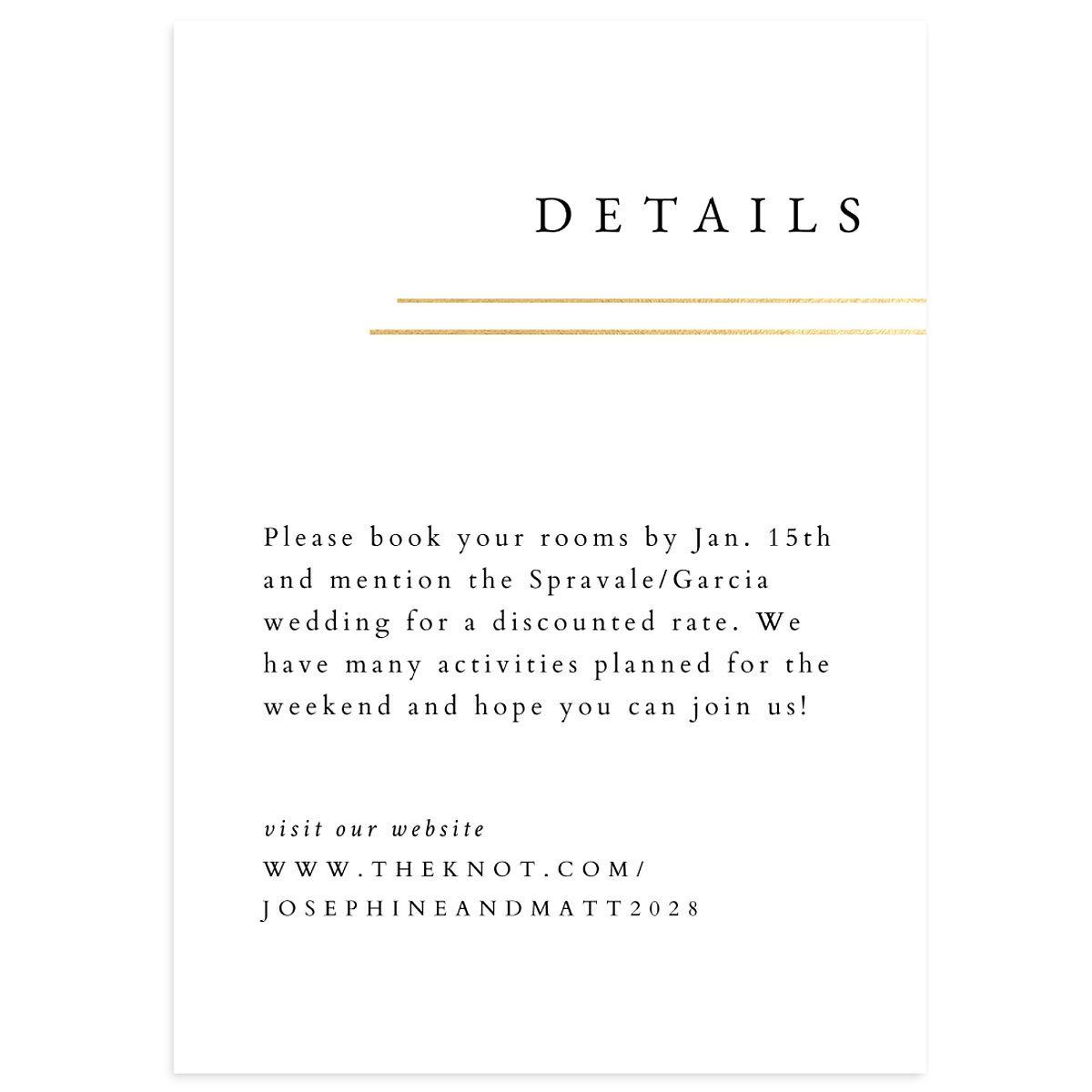 Double Frame Wedding Enclosure Cards