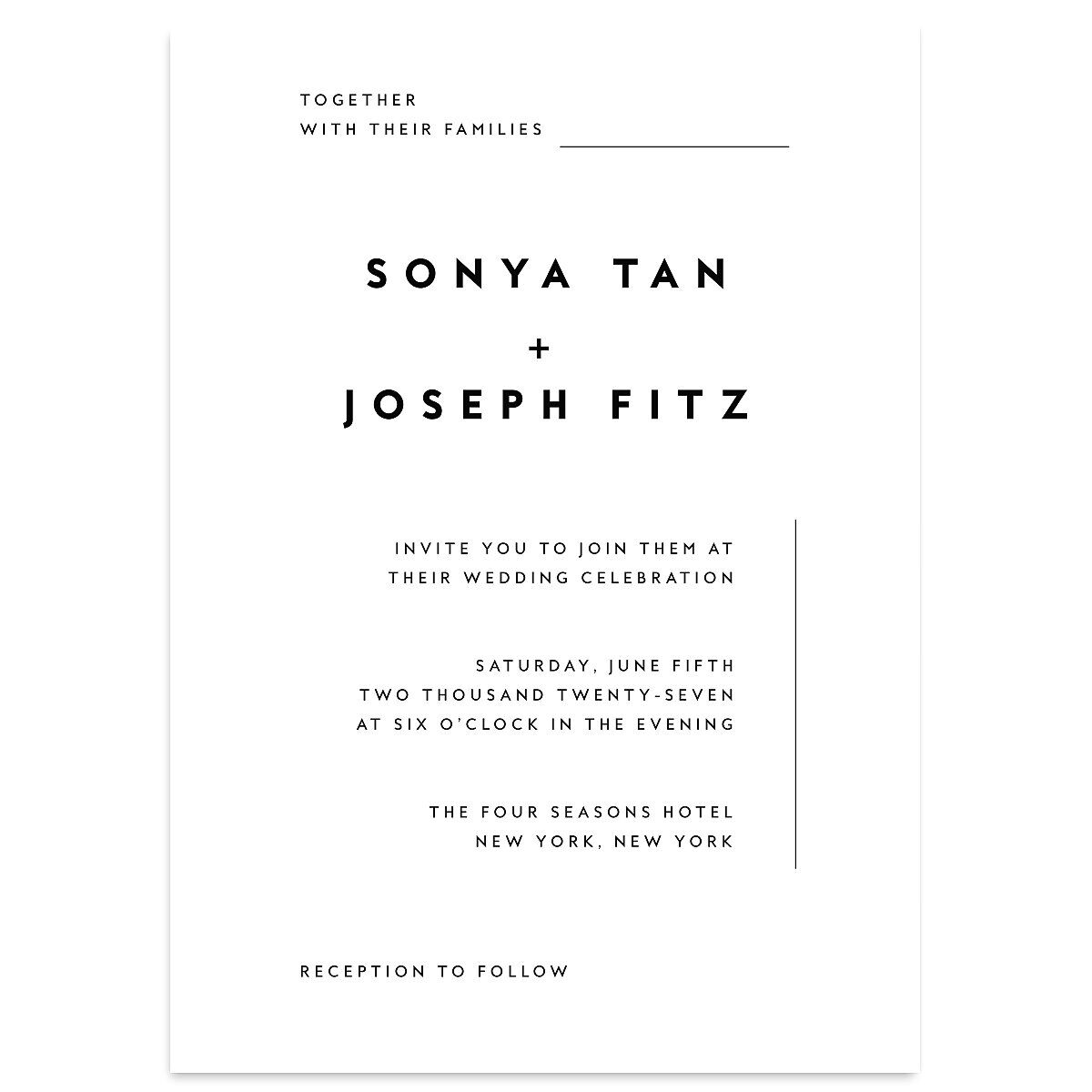 Simply Modern Wedding Invitations