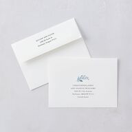 Classic Greenery Save The Date Cards Ocean Signature smooth Blank No Standard
