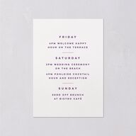Meet Us In Miami Wedding Event Detail Cards Orchid Signature Standard