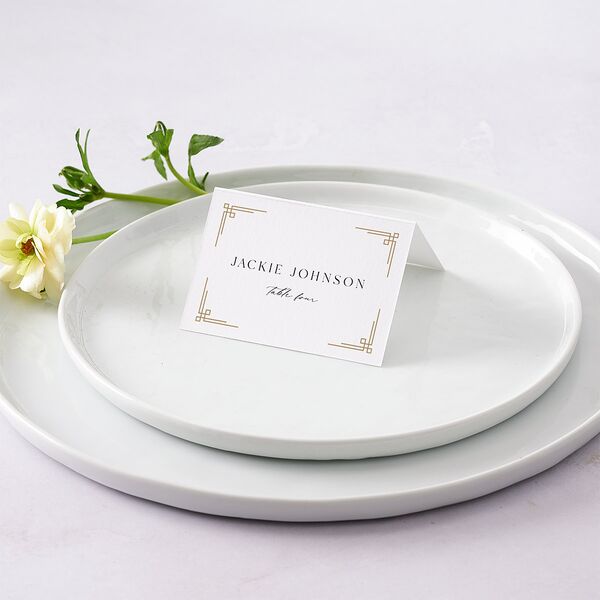 Church Cross Place Cards Pure White Signature