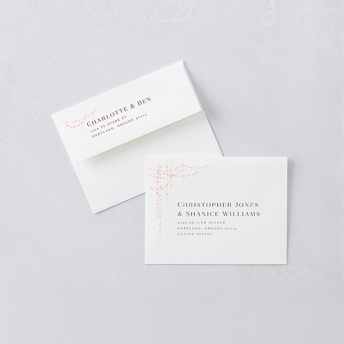 Enchanted Evening Save the Date Petite Cards Rust Signature smooth Blank No Standard