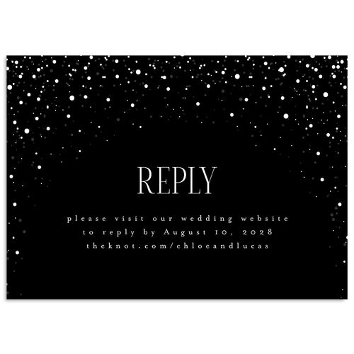 Sparkling Night Wedding Response Cards Midnight Signature Standard