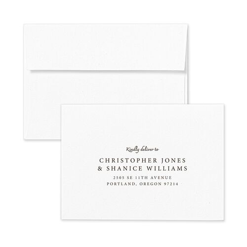 Medieval Renaissance Response Card Envelopes Moss White Return Address Signature Standard