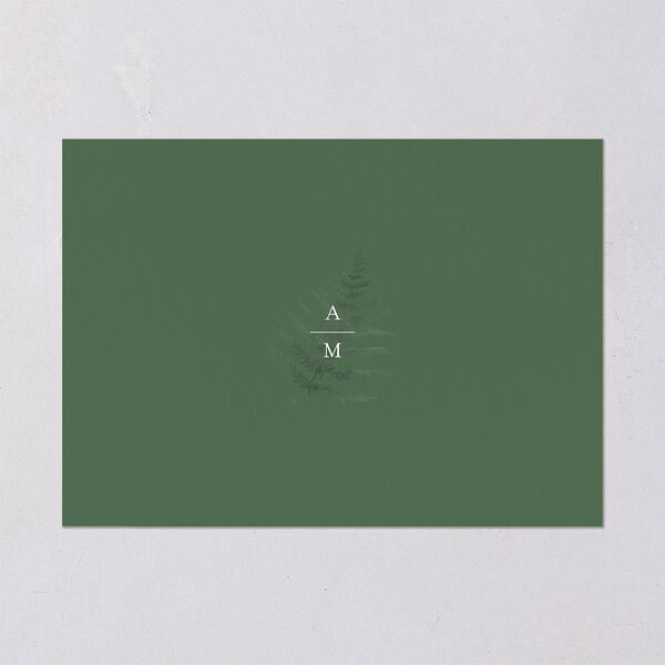 Woodsy Ferns Save The Date Cards Scottish Green Signature smooth Blank No