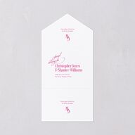 Stay For The Party All-in-One Wedding Invitations Hot Pink Signature Light Both Recipient and Return Addresses No