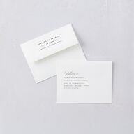 Classic Capture Save the Date Magnet Envelopes White Midnight Both Recipient and Return Addresses Signature Standard