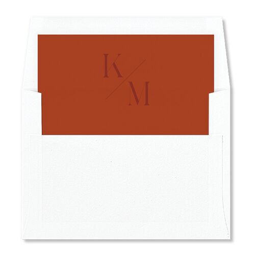 Monogram Slant Envelope Liners Red Clay Standard