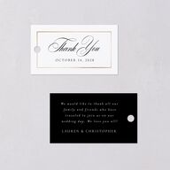 Timeless Frame Favor Gift Tags Gold Pure White Signature