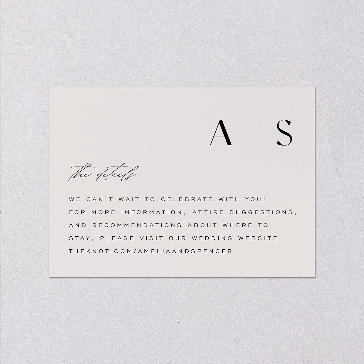 Together Wedding Enclosure Cards — view 1