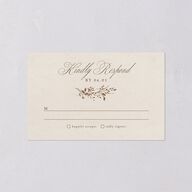 Western Horseshoe Botanical All-in-One Wedding Invitations Mocha Signature Light Both Recipient and Return Addresses No