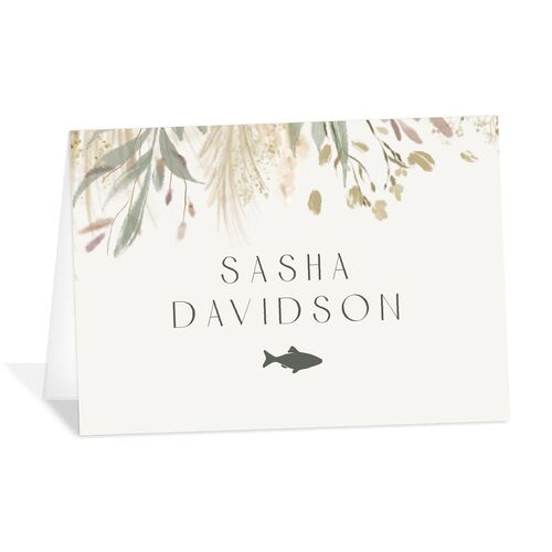 Ethereal Pampas Place Cards Gold Thyme Signature