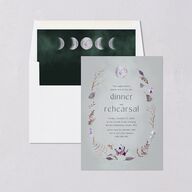 Crystal Forest Rehearsal Dinner Invitations Hunter Green Signature Blank Standard