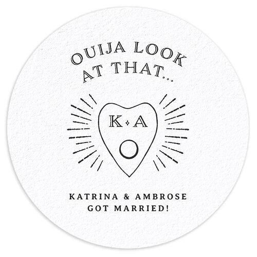 Skeleton Spirits Wedding Day Coasters Pure White Cardboard Circle