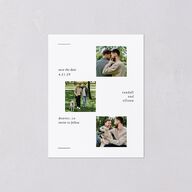 Minimal Gallery Save the Date Petite Cards Pure White Signature smooth Blank No Standard