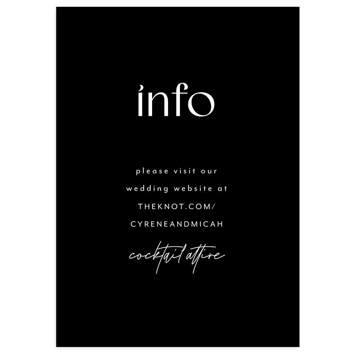 Simply Stated Wedding Enclosure Cards