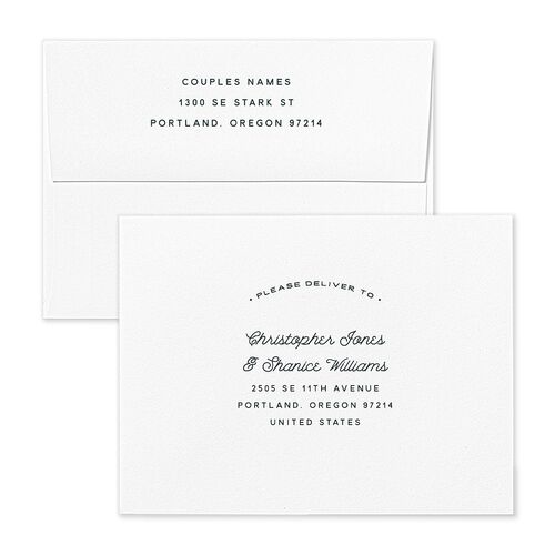 Vintage Mountain Thank You Card Envelopes Terracotta Standard Pool Both Recipient and Return Addresses Signature