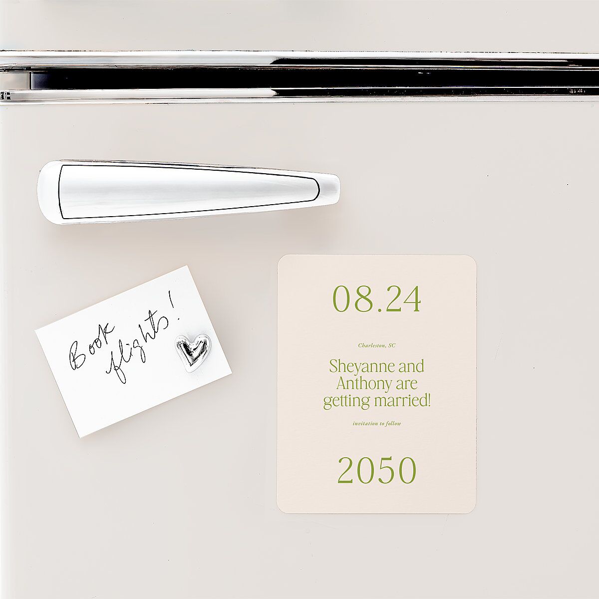 Modern Editorial Wedding Date Save The Date Magnets Meadow Magnet Paper