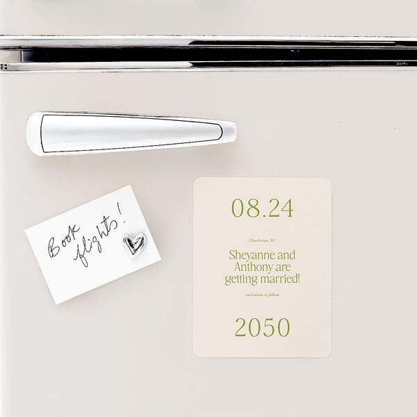 Modern Editorial Wedding Date Save The Date Magnets Meadow Magnet Paper
