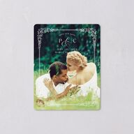 Glamorous Crown Monogram Crest Save The Date Magnets by Bridgerton Pure White Magnet Paper
