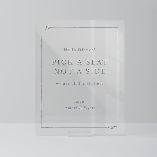 Exquisite Branches Botanical Acrylic Favor Tabletop Sign Small Moody Blue Standard Acrylic S Tabletop Favor