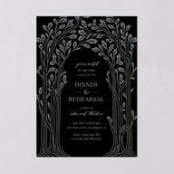 Arboretum Archway Rehearsal Dinner Invitations Licorice Signature Blank