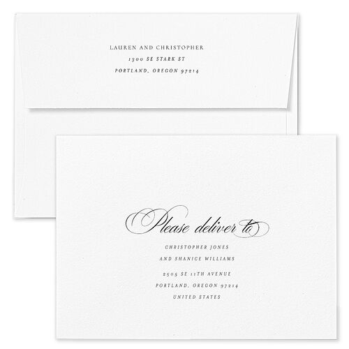 Lasting Frame Save The Date Card Envelopes Kraft Licorice Recipient Address Signature Standard