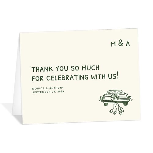 Hand Drawn Recipe Thank You Cards Dark Camo