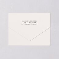 Elegant Hollywood Calligraphy All-in-One Wedding Invitations Linen Signature Light Both Recipient and Return Addresses No