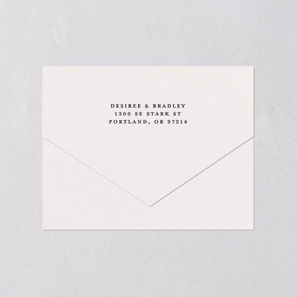 Elegant Hollywood Calligraphy All-in-One Wedding Invitations Linen Signature Light Both Recipient and Return Addresses No